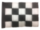Sewn Checker Nylon Golf Flag - Black-White