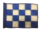 Sewn Checker Nylon Golf Flag - Blue-White