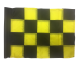 Sewn Checker Nylon Golf Flag - Black-Yellow