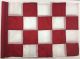 Sewn Checker Nylon Golf Flag - Red-White